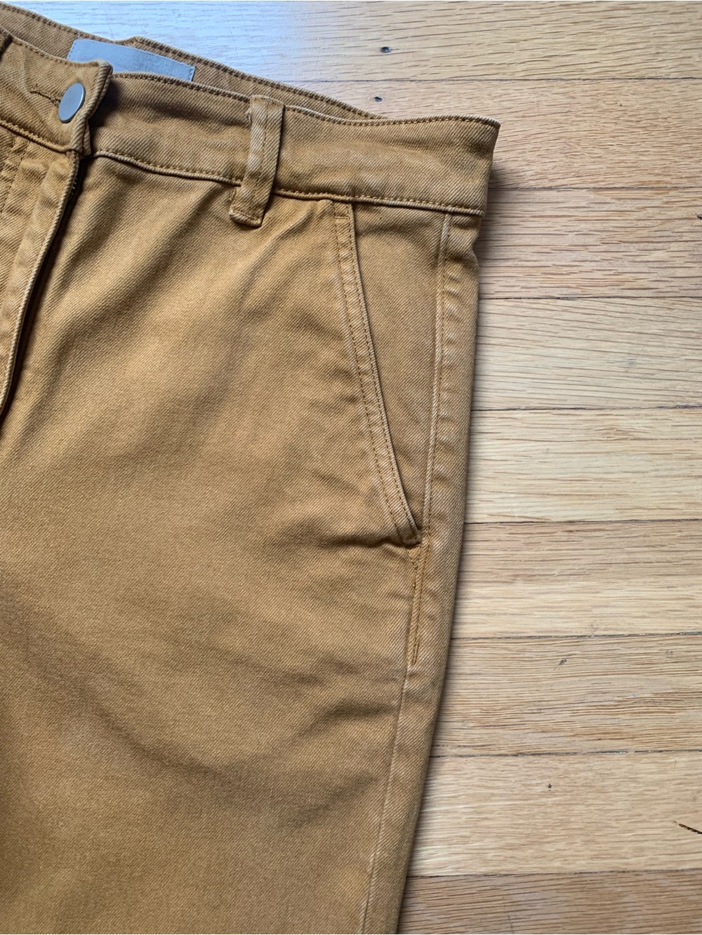 VGUC EVERLANE Womens Cropped Straight Leg High-Rise Jeans in Goldenrod Size 2 - Picture 12 of 15